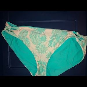 (SOLD) Reversible Blue/Pineapple Bikini Bottoms